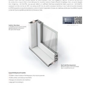 BAIE COULIS  SCHÜCO Triple vitres Exclusive Slide Uw = 0,8 W/m2k