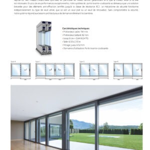 BAIE COULISSANTE ALUMINIUM SALAMANDER  Uw : 0,64